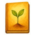 Bereketli siyah toprağı delerek yükselen dirençli, yeşil bir bitki filizinin yakın çekim fotoğrafının yer aldığı, "Üretim Disiplini" konulu bir kitap kapağı tasarımı.